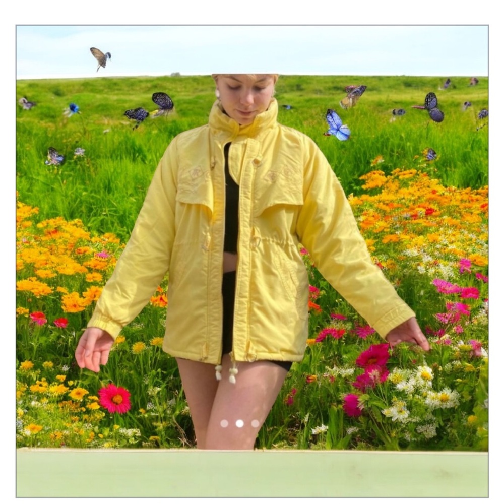 Vintage Far West Yellow
Embroidered Funnel Neck Jacket
Coat Size M EUC Retro - Picture 3 of 16
